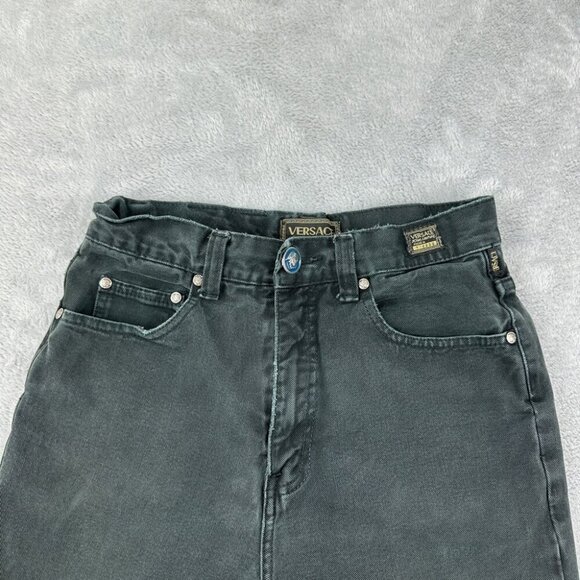 Versace Green Jeans Couture Women’s Size 29x28 Zipper Fly Denim - Picture 6 of 15